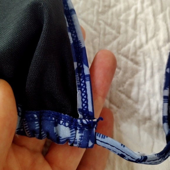 Dior Bikini Top Blue Oblique Technical Fabric Sz M - Picture 6 of 7